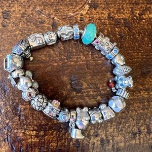 Pandora bracelet with charms